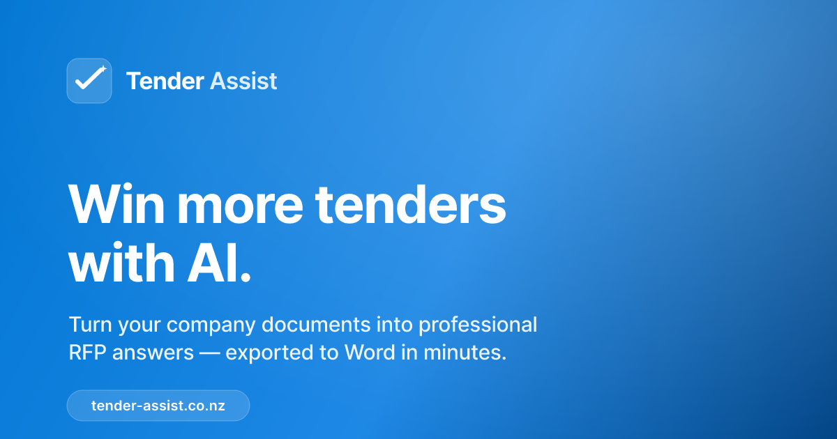 Right Tender Tender Assist — Win more tenders with AI